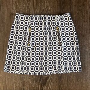 Gymboree Navy Blue & White Pattern Shift Skirt